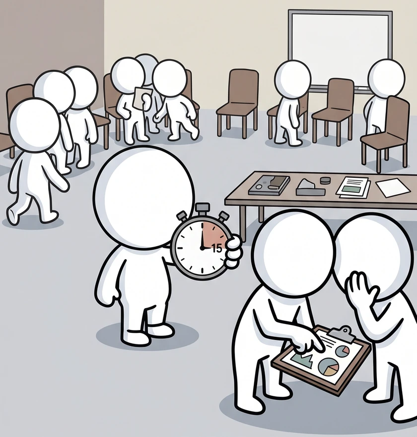 図1:本当の相談は、会が終わった直後に始まる